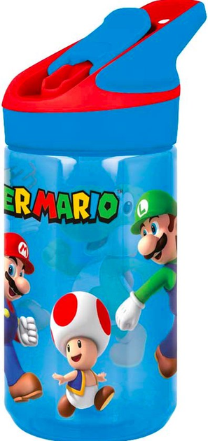 Bidon na wodę Stor Super Mario Tritan Premium wielokolorowy 480 ml (8412497214969) - obraz 1