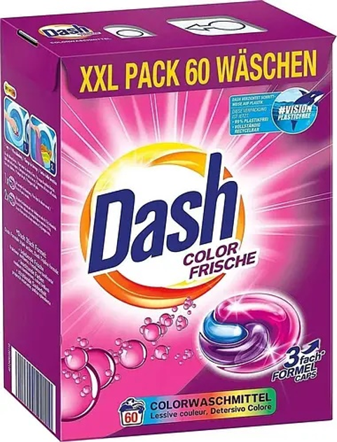 Kapsułki do prania Dash Color Frische 3in1 60 szt (4012400502110) - obraz 1