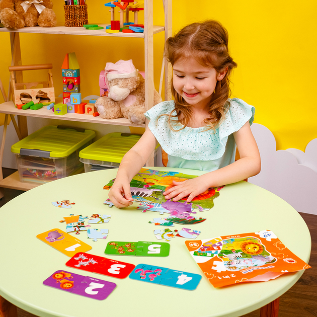 Пазл в дой-пак упаковке 2 в 1 «Зоопарк» Vladi Toys (5903858960784) - изображение 4