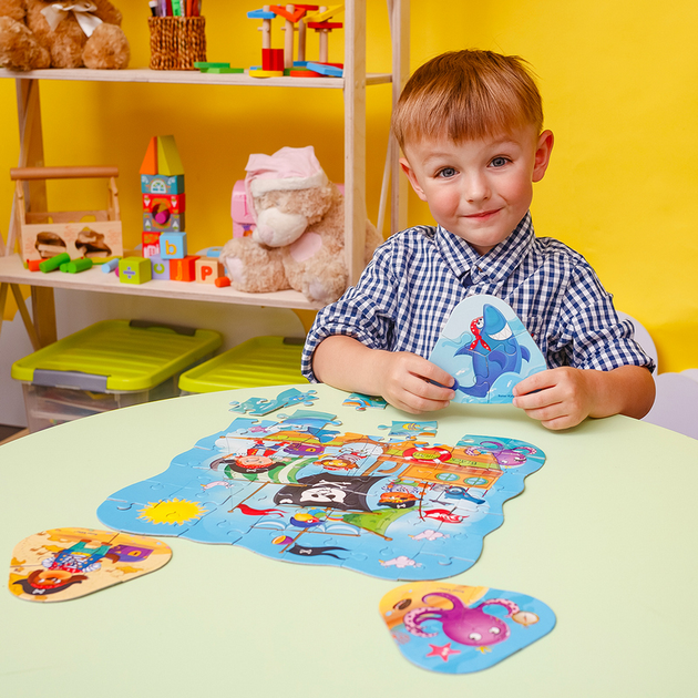 Пазл у дой-пак упаковці 2 в 1 «Пірати» Vladi Toys (5903858960760) - зображення 4