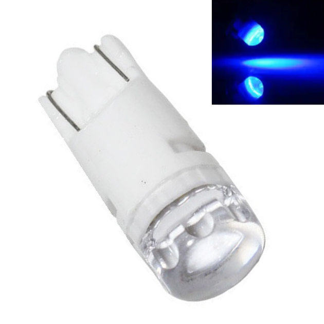 Светодиодная лампа Т10 (W5W) 2SMD 2835 керамическая 12V синего цвета - Фото 1 Светодиодная лампа Т10 (W5W) 2SMD 2835 керамическая 12V синего цвета - изображение 1