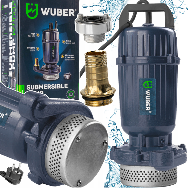 Дренажний насос для води Wuber 2100Вт 15000л/год W11002 - зображення 2