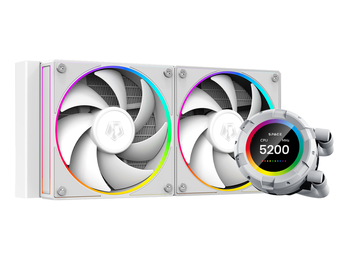 Система водяного охлаждения ID-Cooling Space LCD SL240 White (478788) - изображение 1
