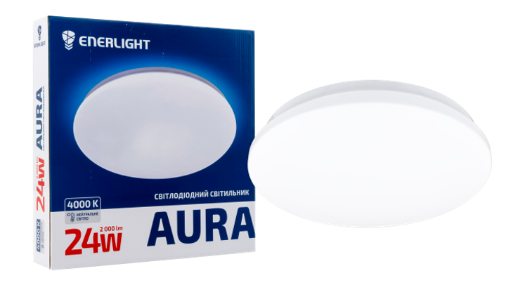 Светильник потолочный светодиодный ENERLIGHT AURA 24Вт 4000К - изображение 1