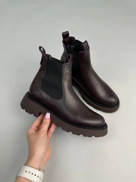 Жіночі демісезонні челсі ShoesBand Амарантові натуральна шкіра 39 (25,5 см) (S27021д) - Фото 9 Жіночі демісезонні челсі ShoesBand Амарантові натуральна шкіра 39 (25,5 см) (S27021д) - зображення 9