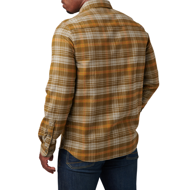 Рубашка тактическая 5.11 Tactical® Lester Flannel Plaid Long Sleeve Shirt 2XL Field Green Plaid - изображение 2