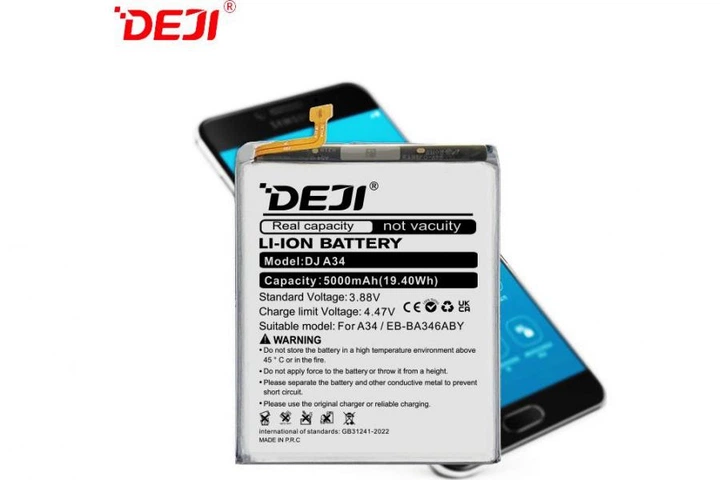 Акумуляторна батарея DEJI Samsung EB-BA346ABY (5000 mAh) для Galaxy A34 (5G) SM-A346 - Фото 2 Акумуляторна батарея DEJI Samsung EB-BA346ABY (5000 mAh) для Galaxy A34 (5G) SM-A346 - зображення 2