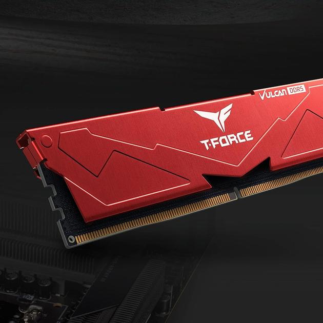 Pamięć RAM Team Group DDR5-5600 32768MB PC5-44800 (Kit of 2x16384) T-Force Vulcan Red (FLRD532G5600HC32DC01) - obraz 7
