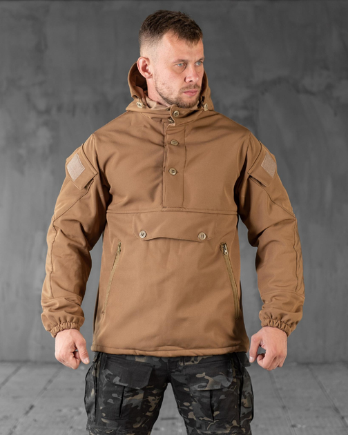 Тактична демісезонна куртка анорак SoftShell на флісі 2XL койот (88916) - зображення 1