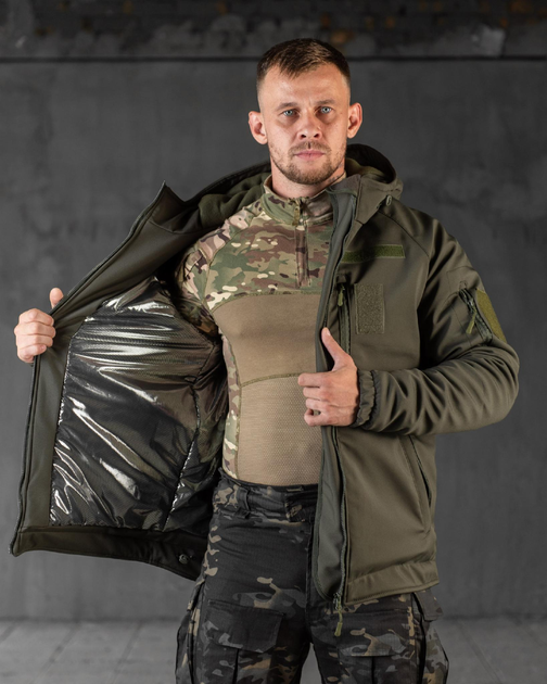 Тактична зимова куртка SoftShell Omni-Heat до -20 2XL олива (89430) - зображення 2