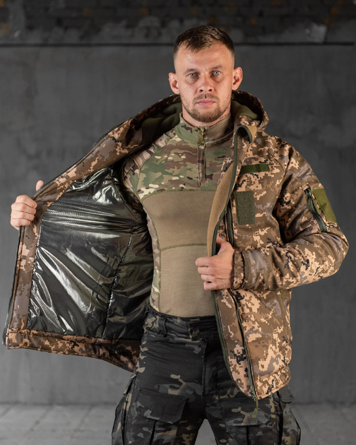 Тактична зимова куртка SoftShell Omni-Heat до -20 S піксель (89431) - зображення 2