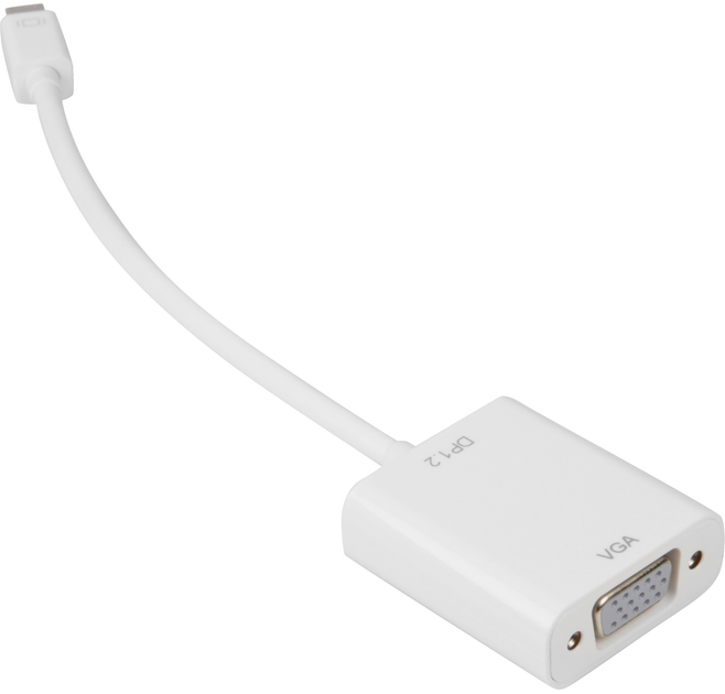 Adapter Sharkoon mini DisplayPort 1.2 - VGA M/F White (4044951017379) - obraz 1