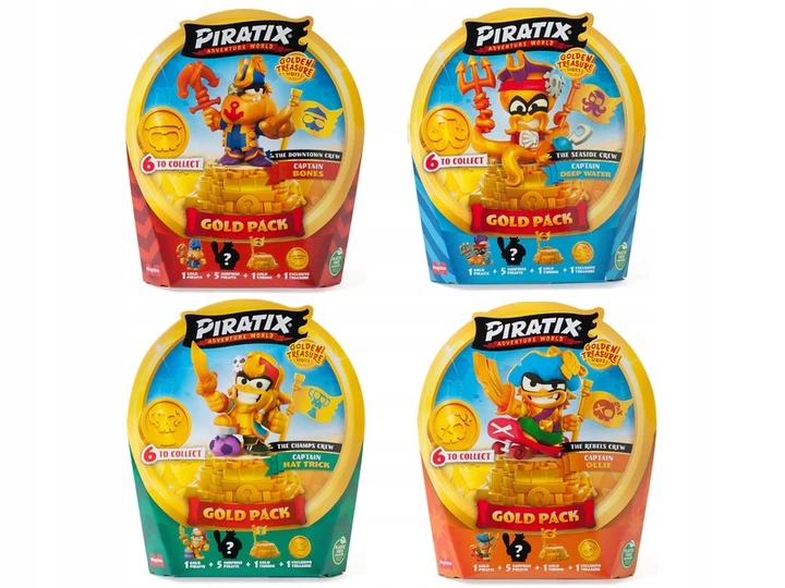 Золотий набір Piratix The Wild Crew + Captain King Roar 6 фігурок