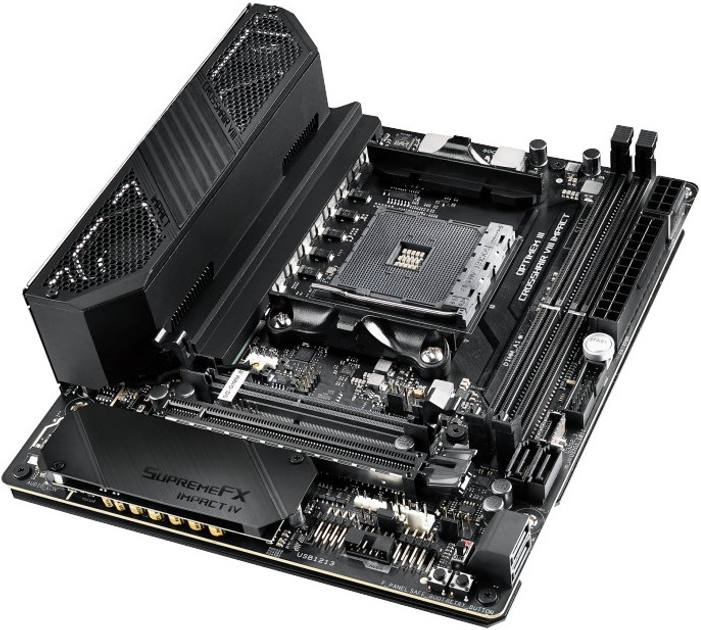 Płyta główna ASUS ROG Crosshair VIII Impact (sAM4, AMD X570, PCI-Ex16) Black (90MB11Q0-M0EAY0) - obraz 4