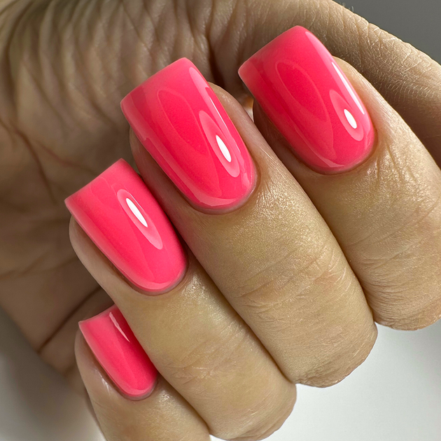 Моделюючий гель для нігтів PNB Strong Iron Gel Neon Coral Pink 8 мл - Фото 3 Моделюючий гель для нігтів PNB Strong Iron Gel Neon Coral Pink 8 мл - изображение 3