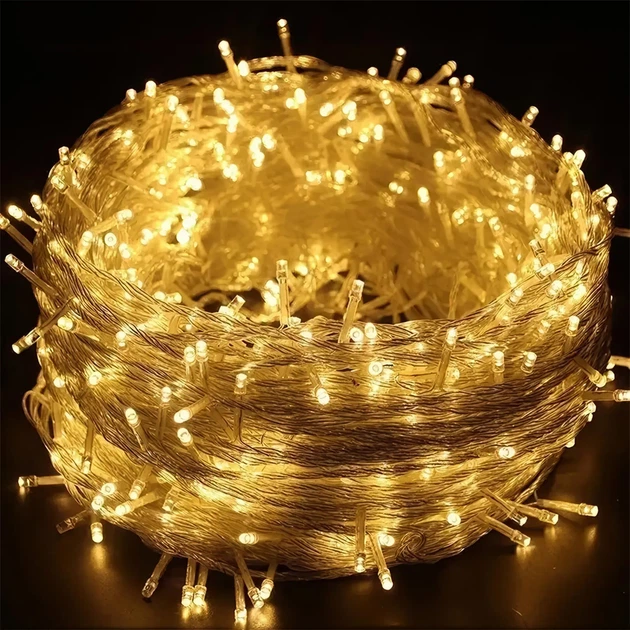 Светодиодная гирлянда Crown 100 LED 10 м 220В Теплый Белый (WLS-QX-DC2153W10) - Фото 1 Светодиодная гирлянда Crown 100 LED 10 м 220В Теплый Белый (WLS-QX-DC2153W10) - изображение 1