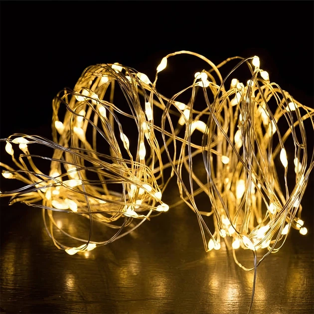 Светодиодная гирлянда Crown 100 LED 10 м на батарейках Теплый Белый (WLS-QX-DCH2188W10) - Фото 2 Светодиодная гирлянда Crown 100 LED 10 м на батарейках Теплый Белый (WLS-QX-DCH2188W10) - изображение 2
