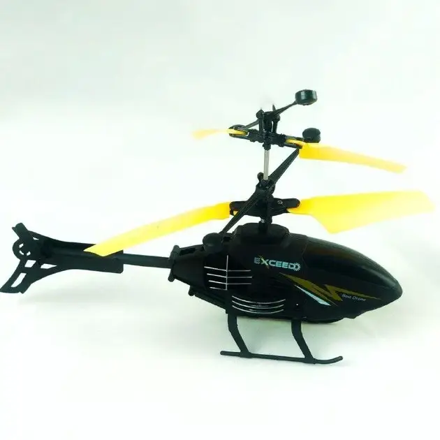 Вертолет на радиоуправлении Dynamic Helicopter аккумуляторный, управление браслетом на руке Черный с желтым (АК-5823) - Фото 5 Вертолет на радиоуправлении Dynamic Helicopter аккумуляторный, управление браслетом на руке Черный с желтым (АК-5823) - изображение 5