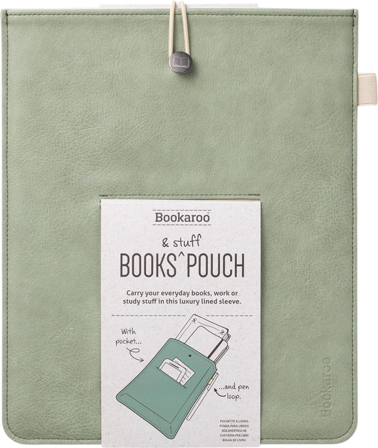 Pokrowiec na e-booka Bookaroo Book and Stuff Pouch A6 Oliwkowy (5035393433352) - obraz 1