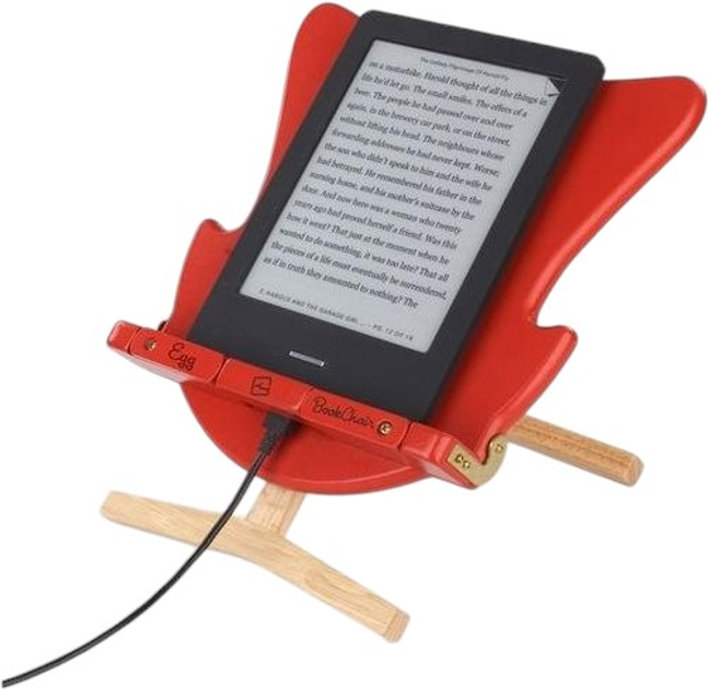 Підставка Thinking Gifts Egg Book Chair Червона (5060213012394) - зображення 4