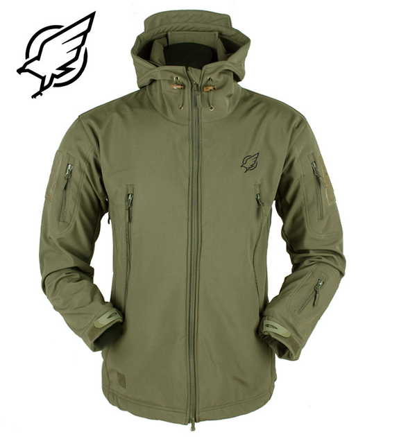 Тактична куртка Eagle Soft Shell JA-01 із флісом Green Olive XL - зображення 1