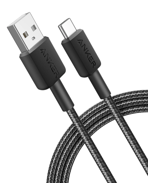 Кабель 322 USB-A to USB-C - 1.8m Nylon Black Anker (teh0022034) - Фото 5 Кабель 322 USB-A to USB-C - 1.8m Nylon Black Anker (teh0022034) - изображение 5