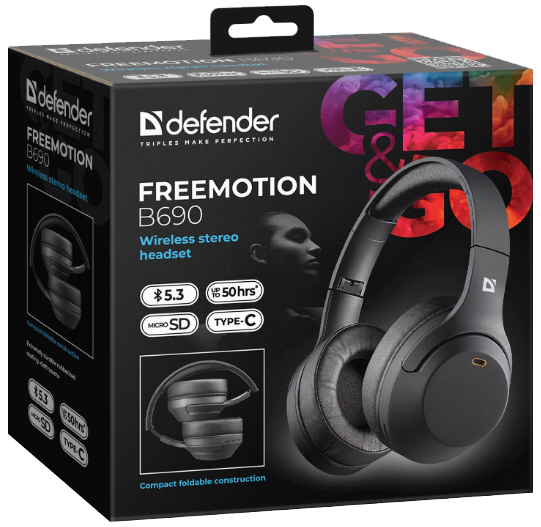 Гарнітура Defender FreeMotion B690 Bluetooth Black (63690) (7024921) - изображение 10