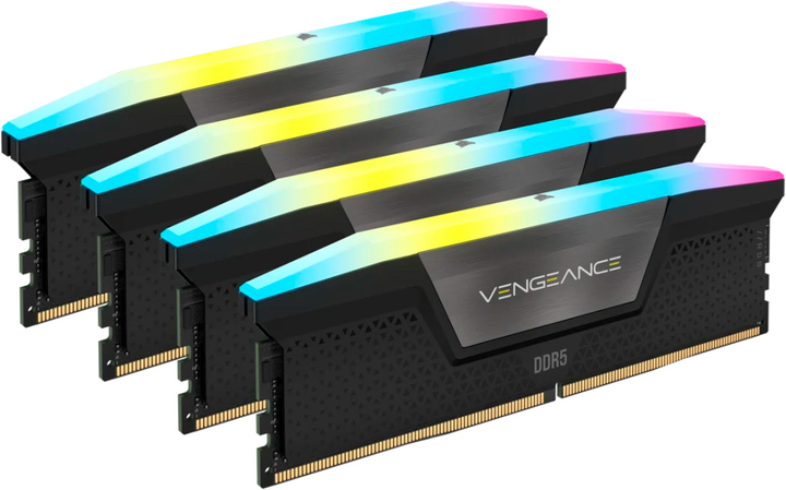 Pamięć Corsair DDR5-5600 131072MB PC5-44800 (Kit of 4x32768) Vengeance RGB Black (CMH128GX5M4B5600C40) - obraz 1