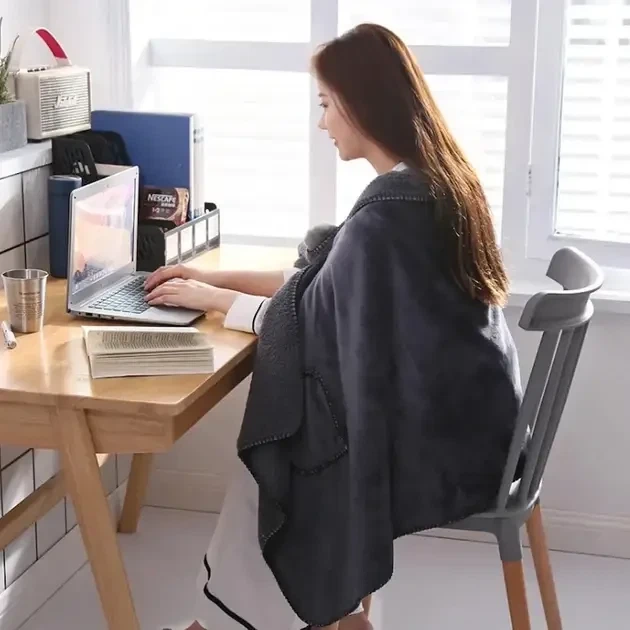 Електроковдра плед із підігрівом від павербанку (155*80) Electric Heating Shawl Blanket USB - Фото 11 Електроковдра плед із підігрівом від павербанку (155*80) Electric Heating Shawl Blanket USB - зображення 11