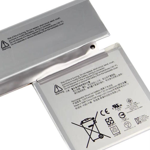 Батарея (оригінал) для Microsoft Surface Book Gen1 Gen2 13.5 G3HTA024H 10.8V 4400mAh (47Wh) - Фото 4 Батарея (оригінал) для Microsoft Surface Book Gen1 Gen2 13.5 G3HTA024H 10.8V 4400mAh (47Wh) - изображение 4