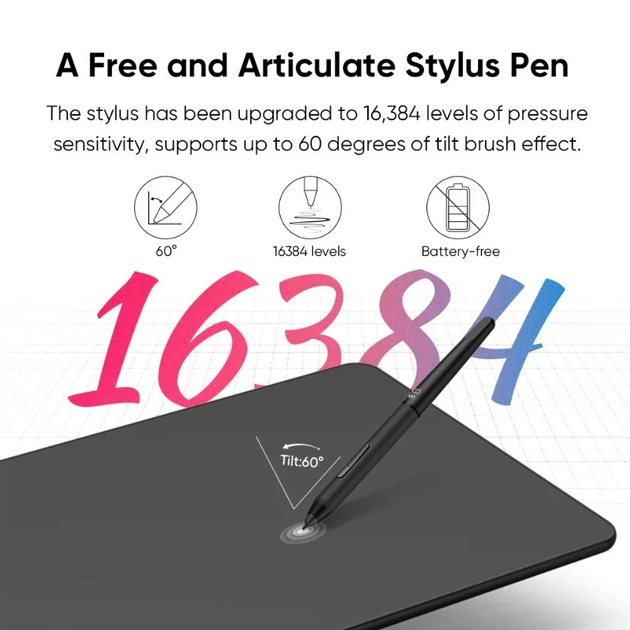 Графический планшет XP-Pen Deco 01 V3 Рабочая область 10