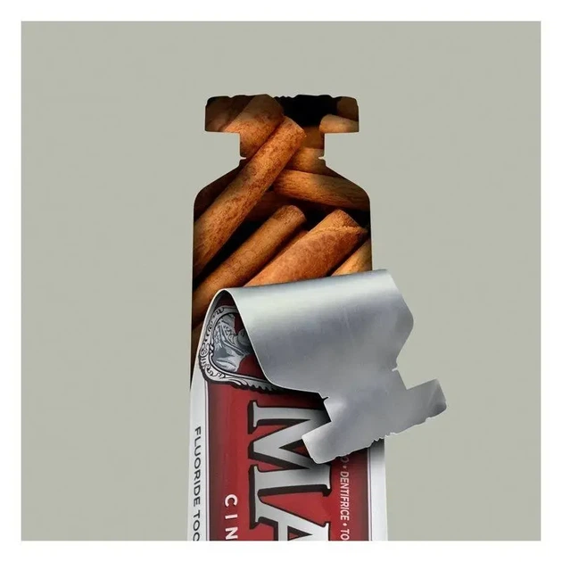 Зубна паста Кориця та М'ята Marvis Cinnamon Mint 85 мл - Фото 3 Зубна паста Кориця та М'ята Marvis Cinnamon Mint 85 мл - зображення 3