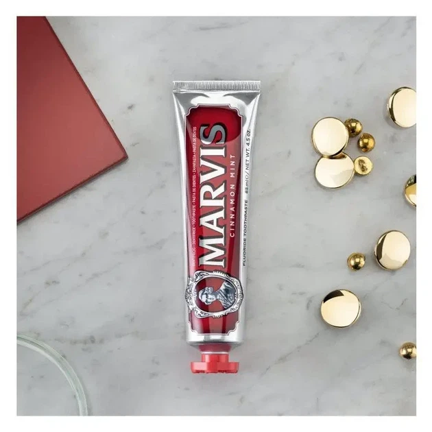 Зубна паста Кориця та М'ята Marvis Cinnamon Mint 85 мл - Фото 2 Зубна паста Кориця та М'ята Marvis Cinnamon Mint 85 мл - зображення 2