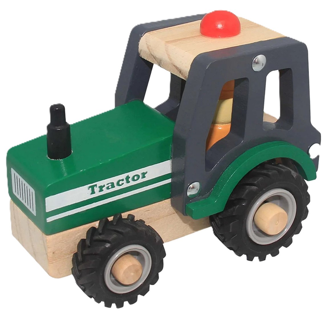 Traktor Magni Wooden tractor with rubber wheels (5707594038956) - obraz 1