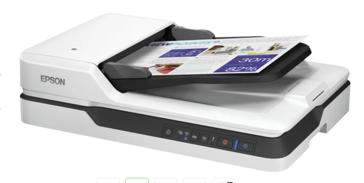 Сканер A4 Epson WorkForce DS-1660W планшетный 600x600 dpi (B11B244401) - Фото 2 Сканер A4 Epson WorkForce DS-1660W планшетный 600x600 dpi (B11B244401) - изображение 2