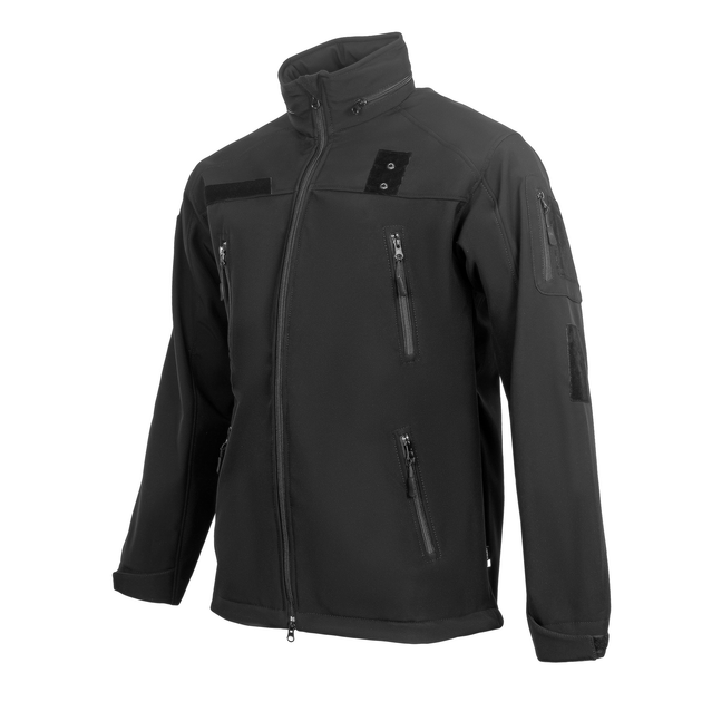 Куртка Vik-Tailor SoftShell з липучками для шевронів Black 52 - зображення 1