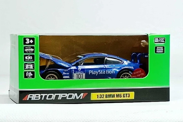 Машина детская металлическая 1:32 BMW M6 GT3 68325 Автопром - Фото 4 Машина детская металлическая 1:32 BMW M6 GT3 68325 Автопром - изображение 4