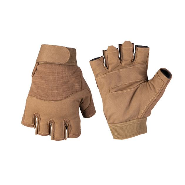 Рукавиці тактичні MIL-TEC Army Fingerless Gloves Dark Coyote S - зображення 1