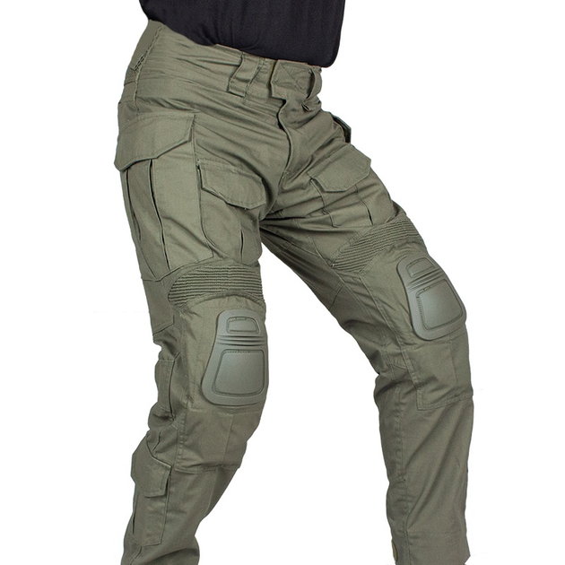 Боевые штаны IDOGEAR G3 Combat Pants Olive с наколенниками L - изображение 2