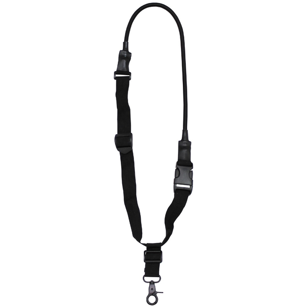 Ремінь для зброї 1-точка MFH Bungee Sling Black - зображення 1