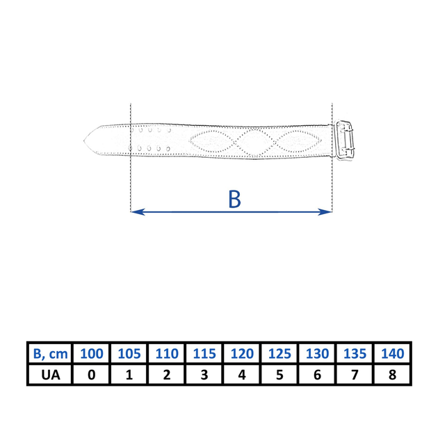 Ремінь шкіряний Портупея Коричневий 108,5 см, UA - зображення 2