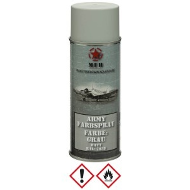 Маскувальна фарба спрей у балоні Army Spray Paint, mat, 400 ml GREY Сірий - зображення 1