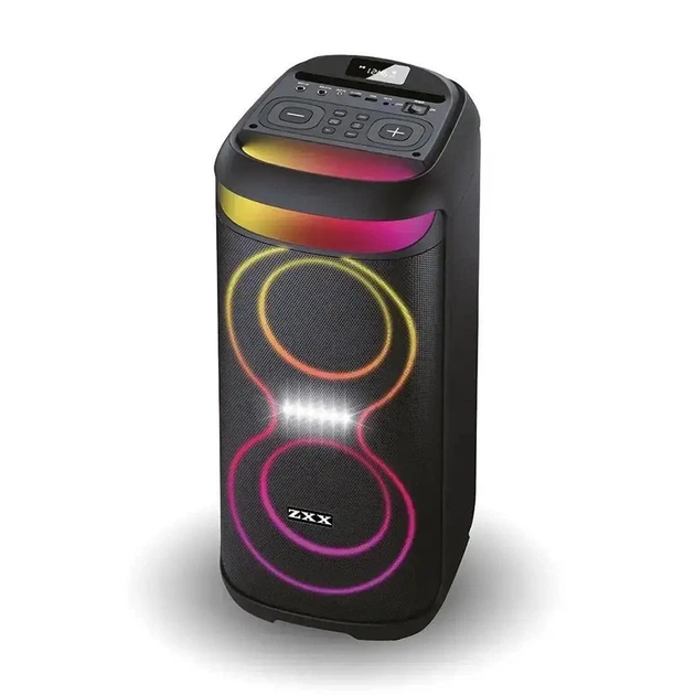 Акустическая переносная колонка ZXX-5505/ 6732 40 Вт 6.5" 60х27х30 см USB/TF/FM/BT/MIC/AUX микрофон с подсветкой черный - изображение 3