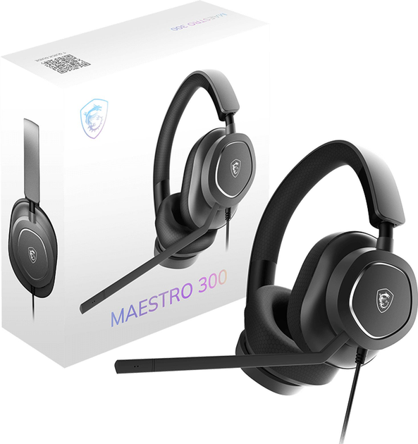 Гарнітура ігрова MAESTRO 300, USB-С, 1.5м, чорний MSI (teh0013084) - зображення 6
