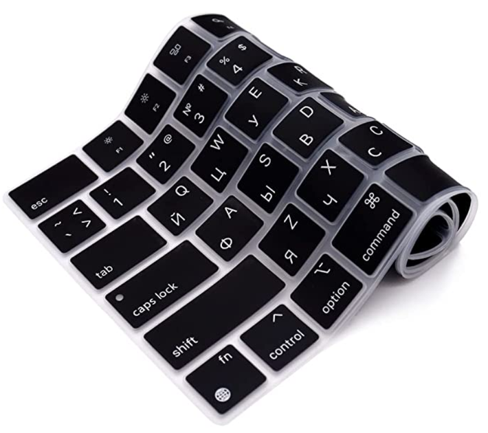 Накладка силікон на клавіатуру для Apple MacBook Pro 16" A2485 (2021) USA (013282) (black) - Фото 6 Накладка силікон на клавіатуру для Apple MacBook Pro 16" A2485 (2021) USA (013282) (black) - зображення 6