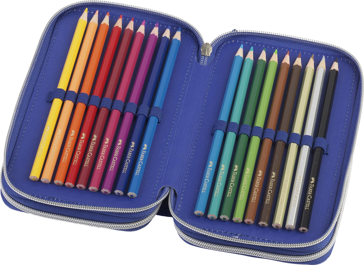 Piórnik Faber-Castell trzykomorowy z wyposażeniem dinozaur (4005405730411) - obraz 4