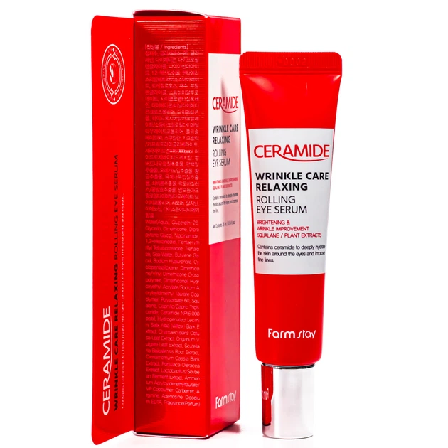 Сироватка-ролер для шкіри навколо очей з керамідами FarmStay Ceramide Wrinkle Care Relaxing Rolling - зображення 2