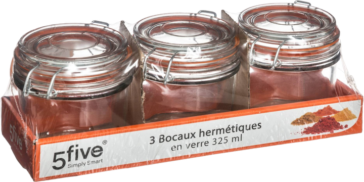 Банка Secret de Gourmet скляна з кришкою та затискачем 350 мл 3 шт (3560234534025) - зображення 3