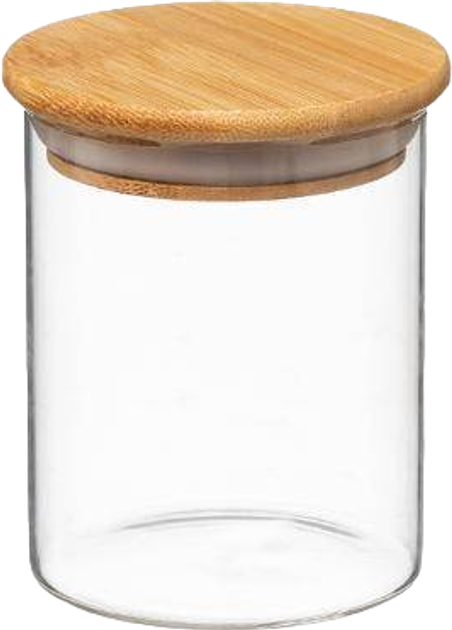 Zestaw pojemników 5five Simply Smart szklanych z pokrywką i bambusową podstawką 3 x 470 ml (3560233828736) - obraz 3