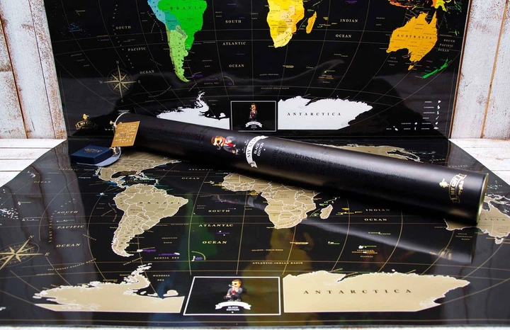 Скретч карта мира My Map Black Edition Черный - Фото 2 Скретч карта мира My Map Black Edition Черный - изображение 2
